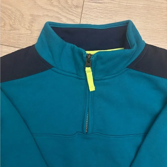 Blue Women’s Quarter Zip Fleece Sweater Pullover Preppy Quarter Zip - Picture 4 of 8